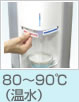 80～90度（温水）